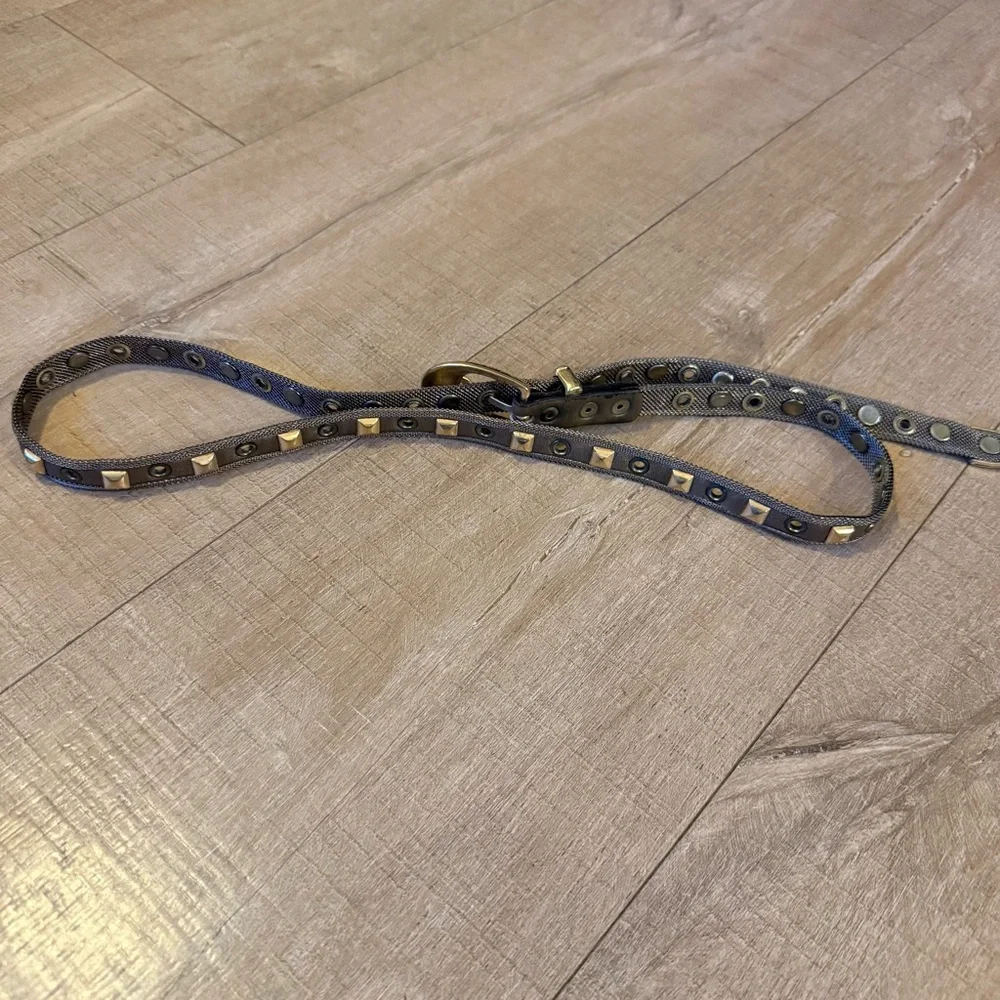 Y2k gold brass Studded Belt mesh western accents estimated small medium boho
